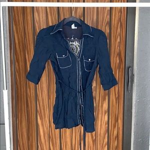 Navy blue with details shirt